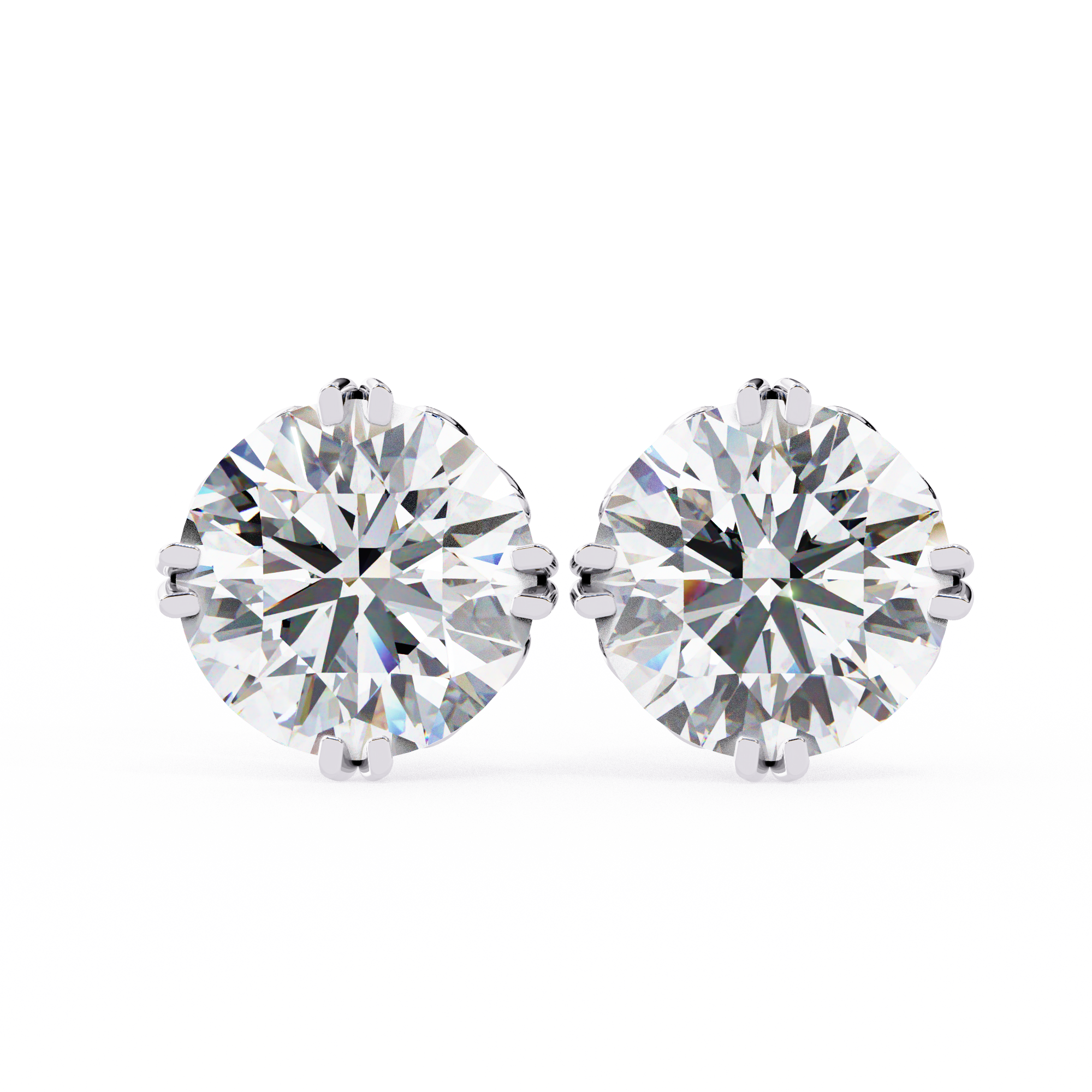 Round Cut Lab Diamond Stud Earring
