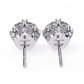 Round Cut Lab Diamond Stud Earring
