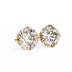 Round Cut Lab Diamond Stud Earring