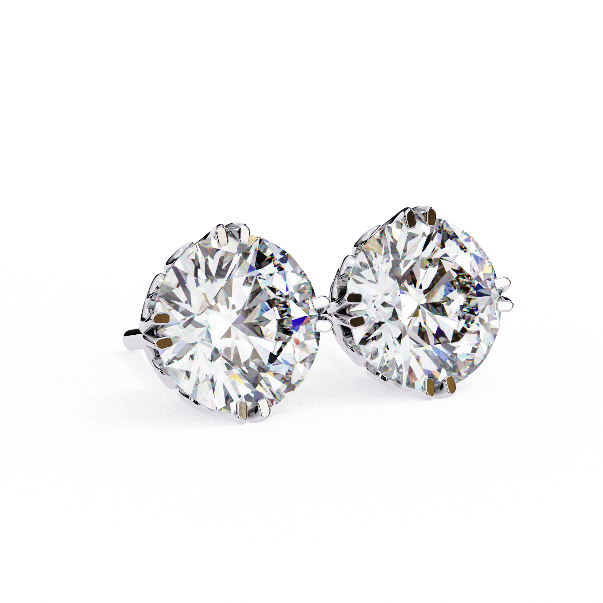 Round Cut Lab Diamond Stud Earring