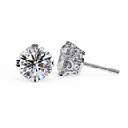Round Cut Lab Diamond Stud Earring