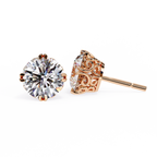 Round Cut Lab Diamond Stud Earring
