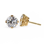 Round Cut Lab Diamond Stud Earring