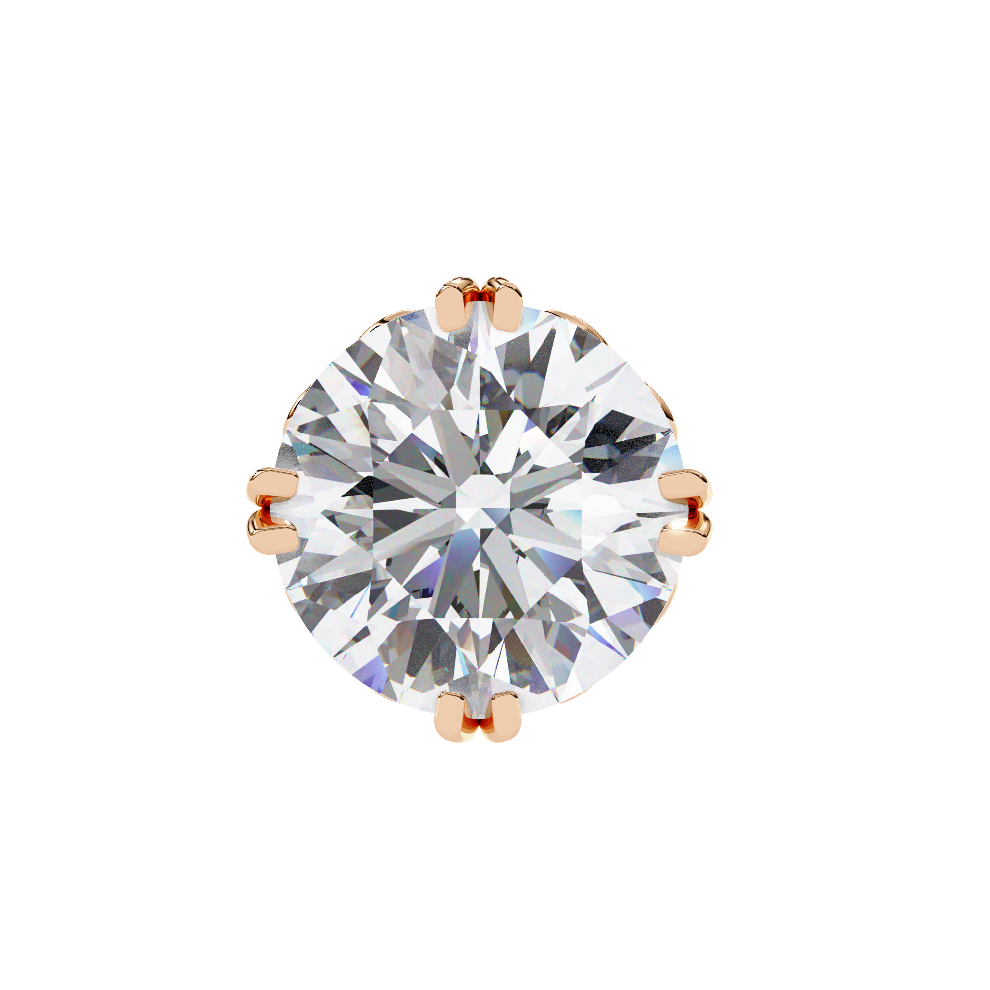 Round Cut Lab Diamond Stud Earring