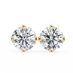 Round Cut Lab Diamond Stud Earring
