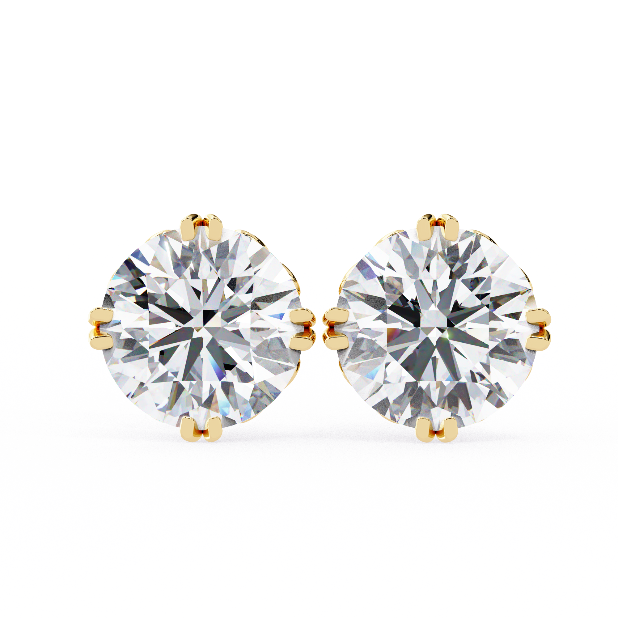 Round Cut Lab Diamond Stud Earring