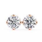 Round Cut Lab Diamond Stud Earring
