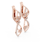 Round Cut Lab Grown Diamond Dangle Earrings