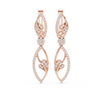 Round Cut Lab Grown Diamond Dangle Earrings