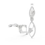 Round Cut Lab Grown Diamond Dangle Earrings