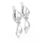 Round Cut Lab Grown Diamond Dangle Earrings