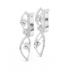 Round Cut Lab Grown Diamond Dangle Earrings