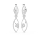 Round Cut Lab Grown Diamond Dangle Earrings