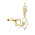 Round Cut Lab Grown Diamond Dangle Earrings