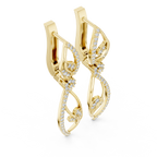 Round Cut Lab Grown Diamond Dangle Earrings