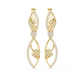 Round Cut Lab Grown Diamond Dangle Earrings