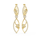 Round Cut Lab Grown Diamond Dangle Earrings