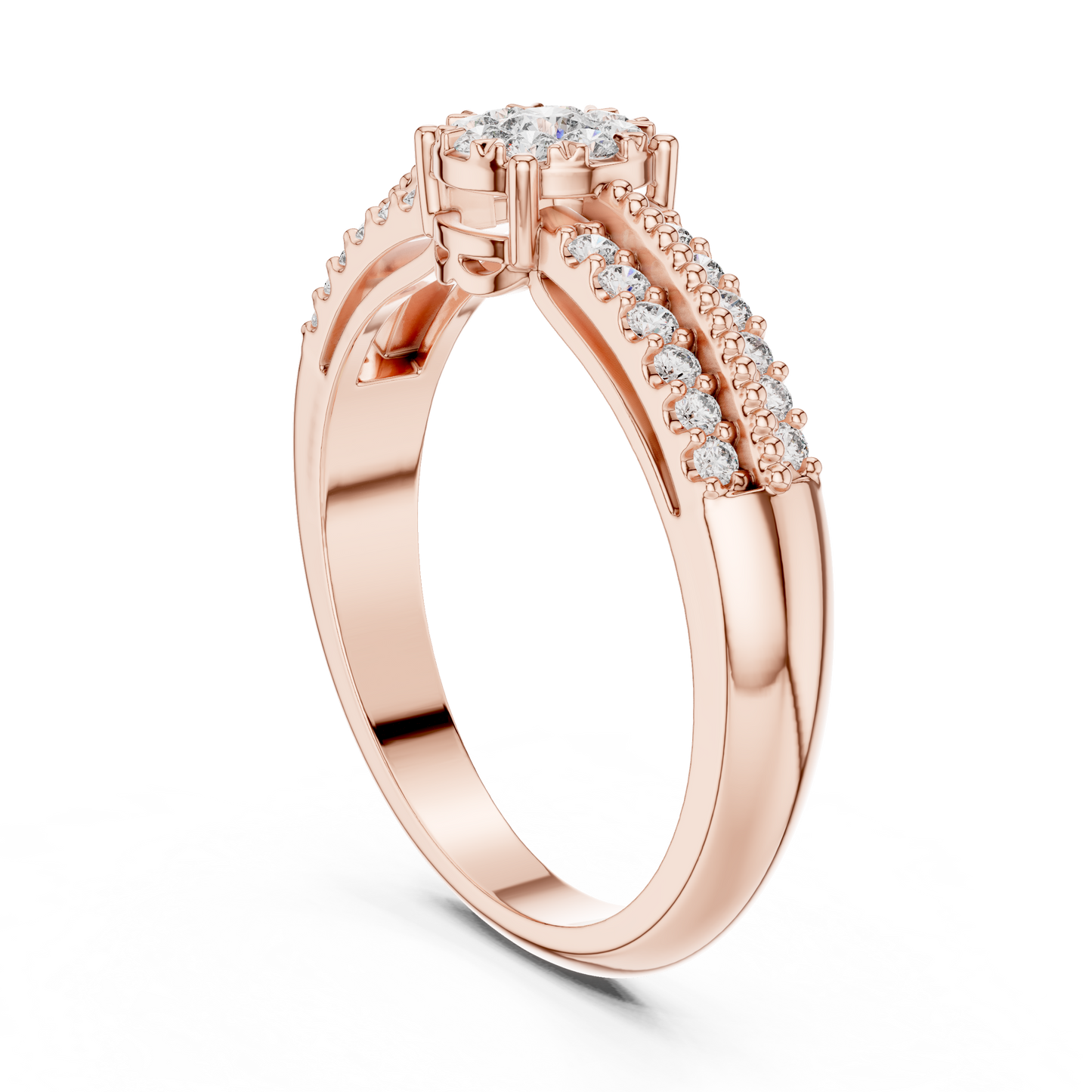 Bridal Set Round Diamond Wedding Ring