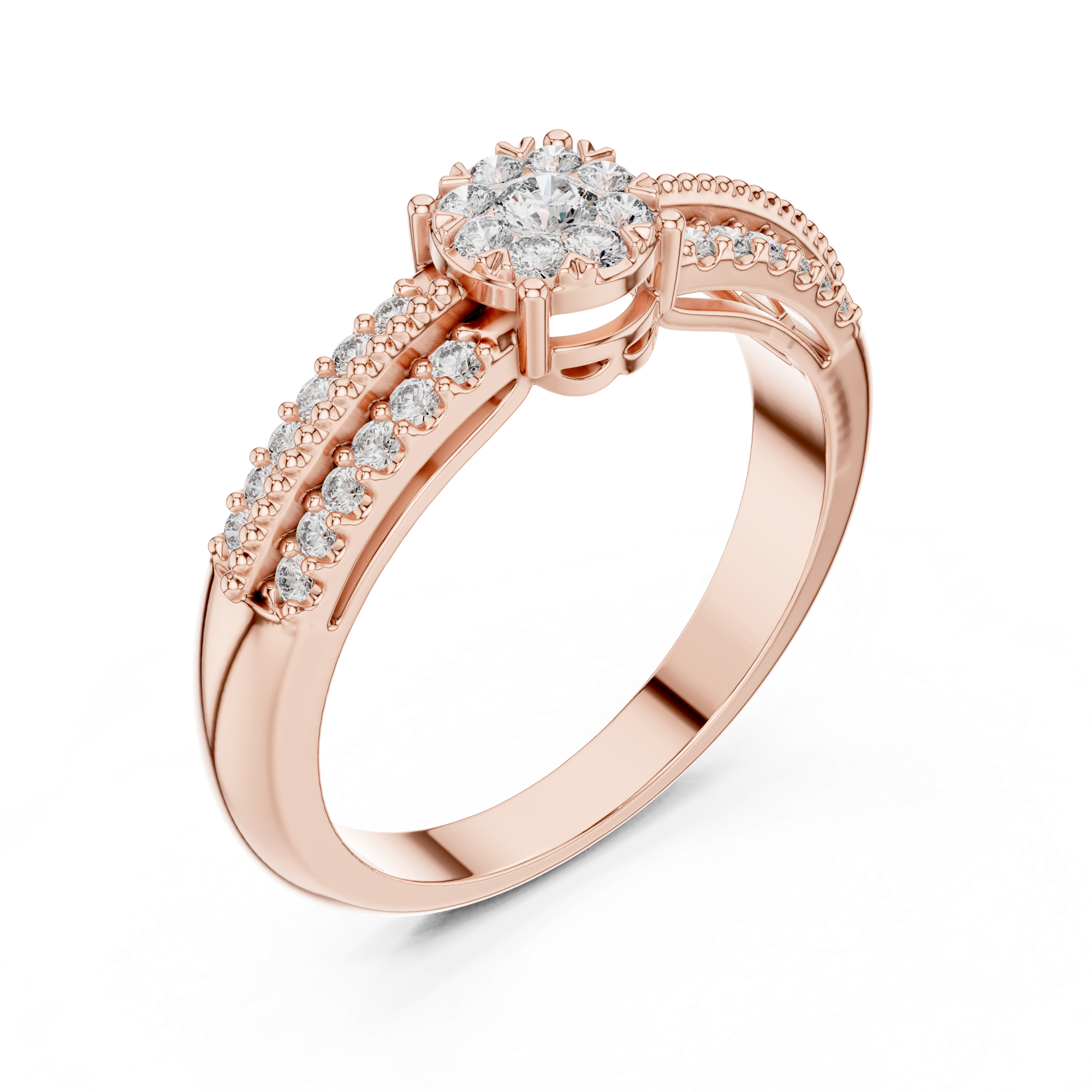 Bridal Set Round Diamond Wedding Ring