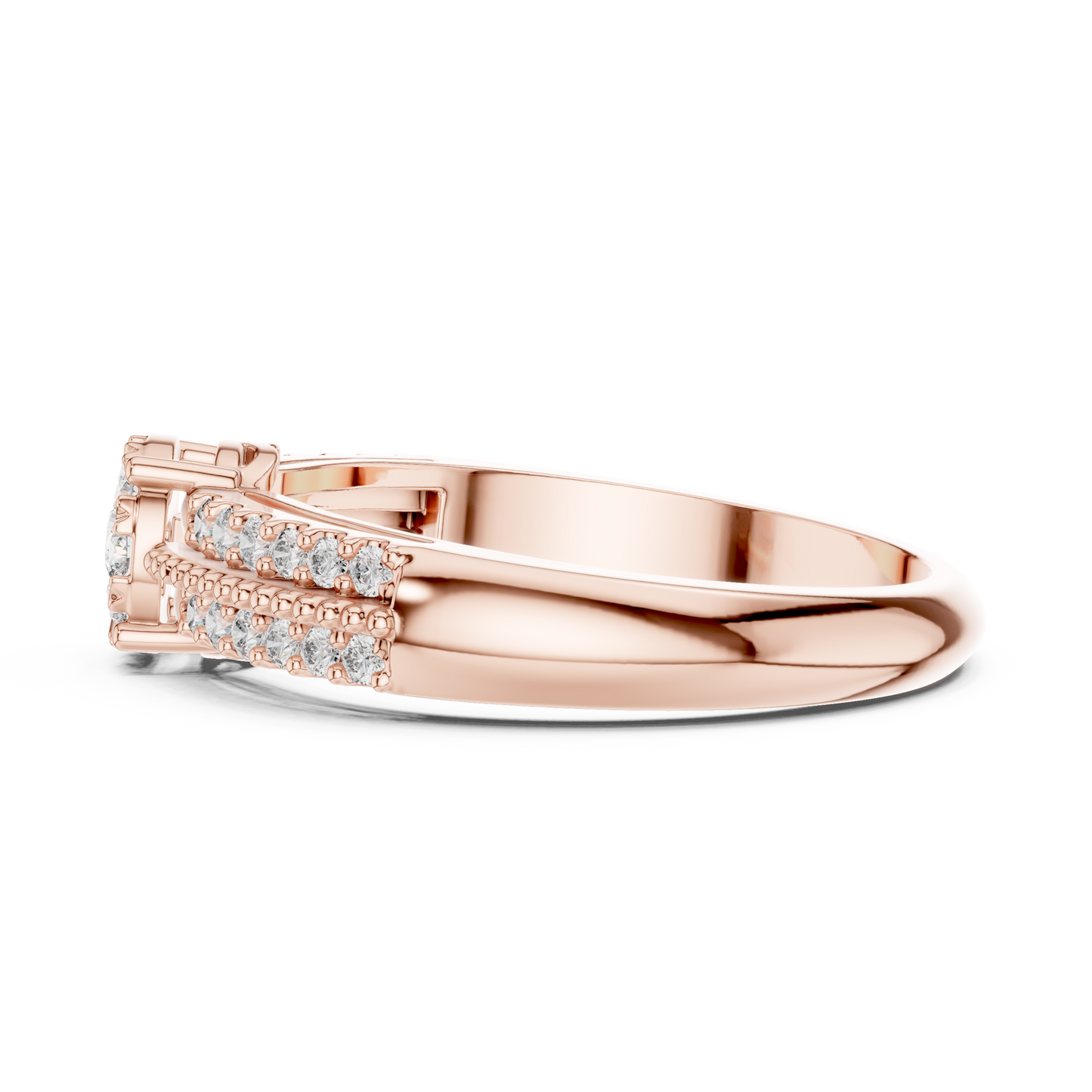 Bridal Set Round Diamond Wedding Ring