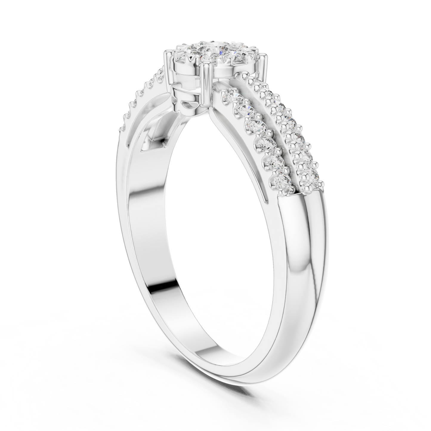 Bridal Set Round Diamond Wedding Ring