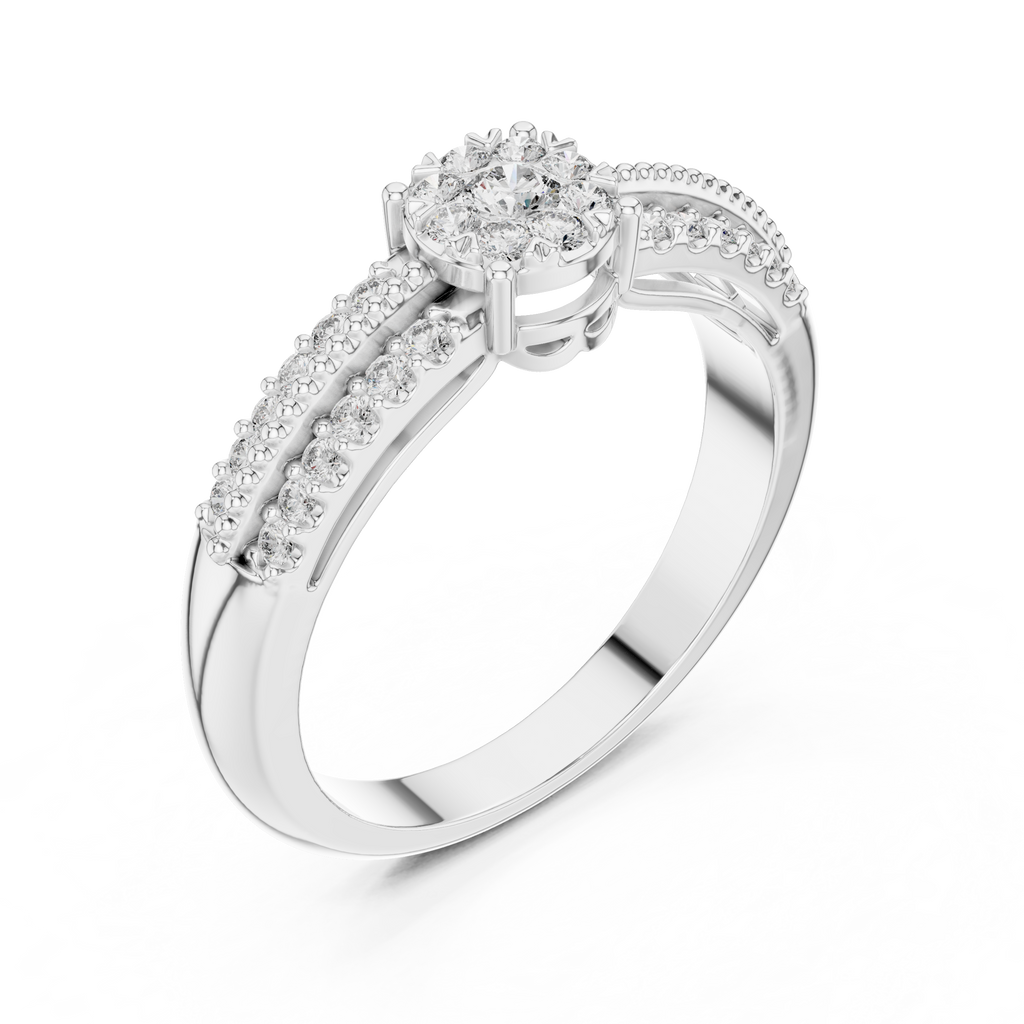 Bridal Set Round Diamond Wedding Ring