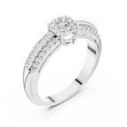 Bridal Set Round Diamond Wedding Ring