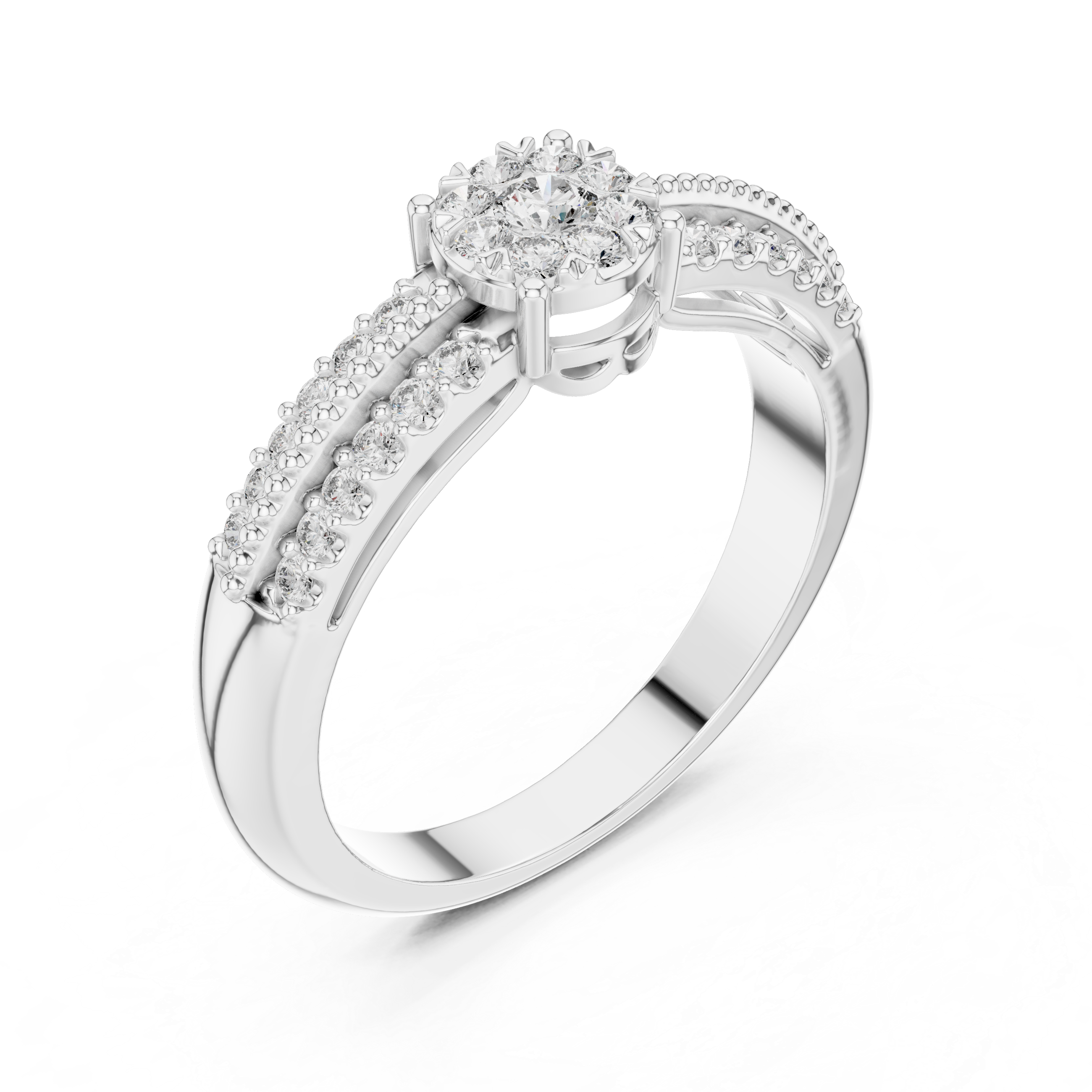 Bridal Set Round Diamond Wedding Ring