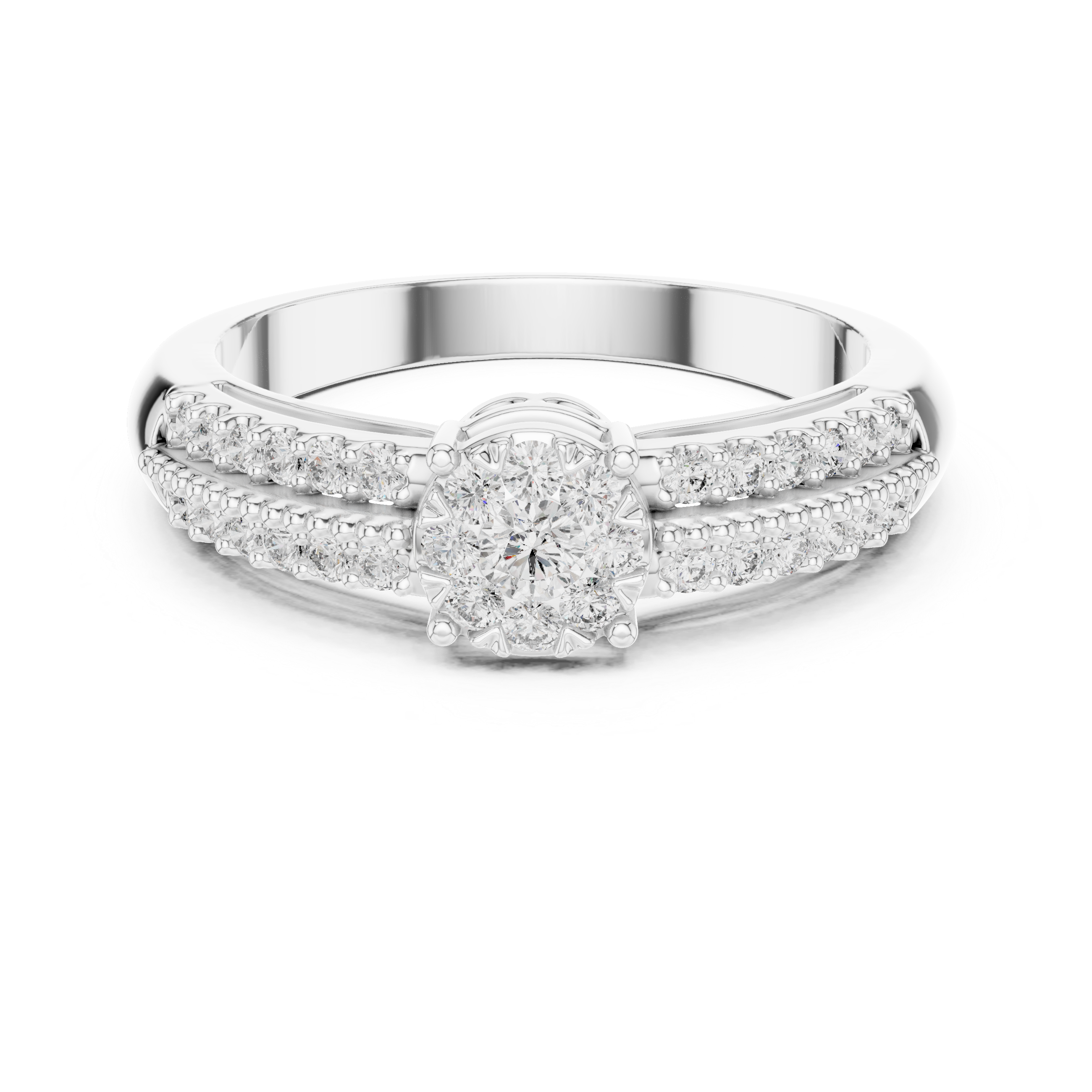 Bridal Set Round Diamond Wedding Ring