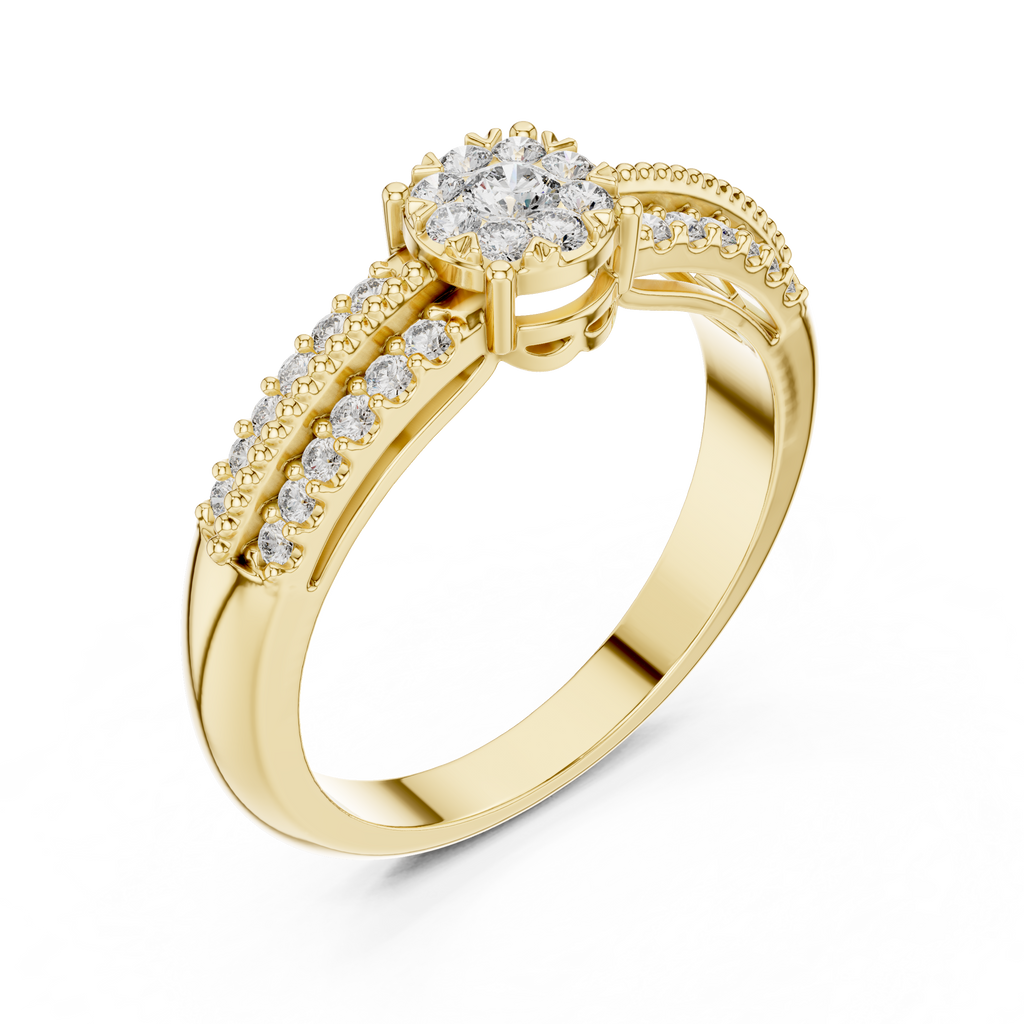 Bridal Set Round Diamond Wedding Ring