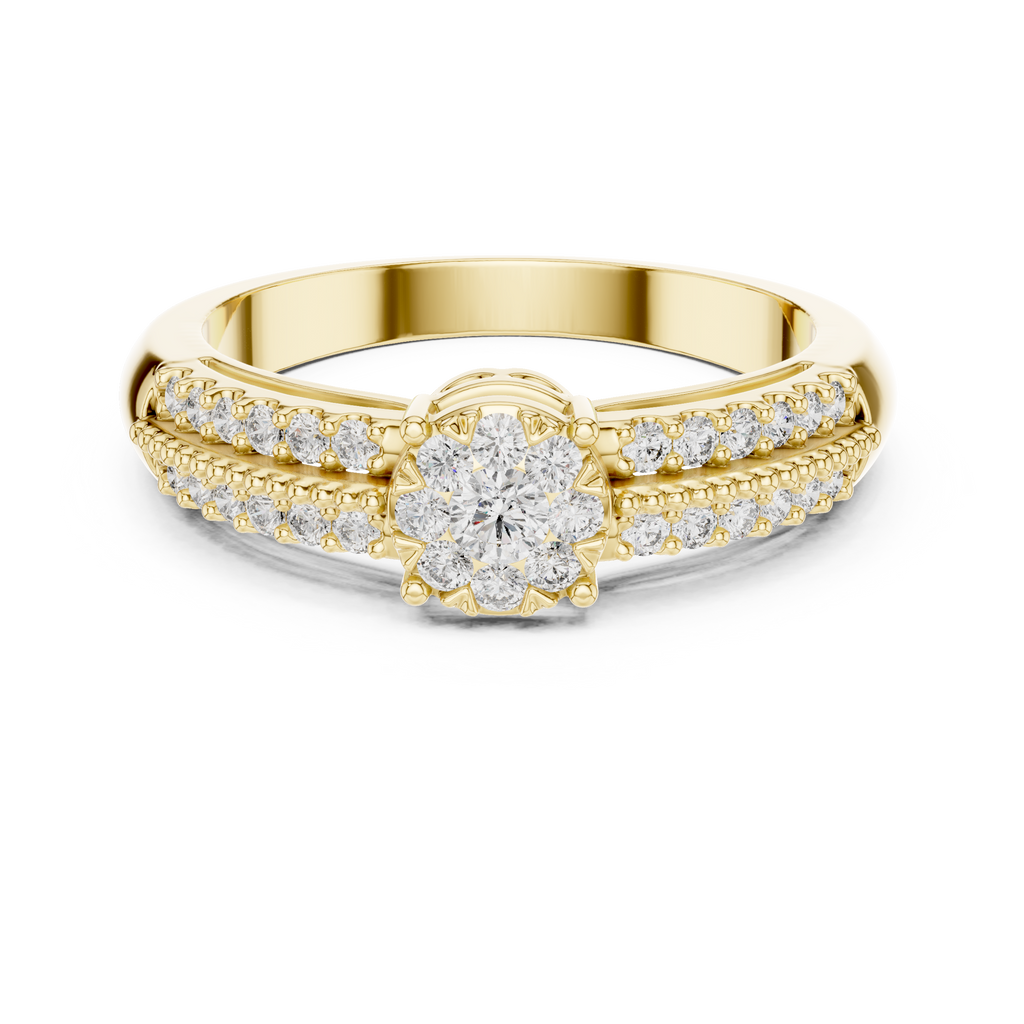 Bridal Set Round Diamond Wedding Ring
