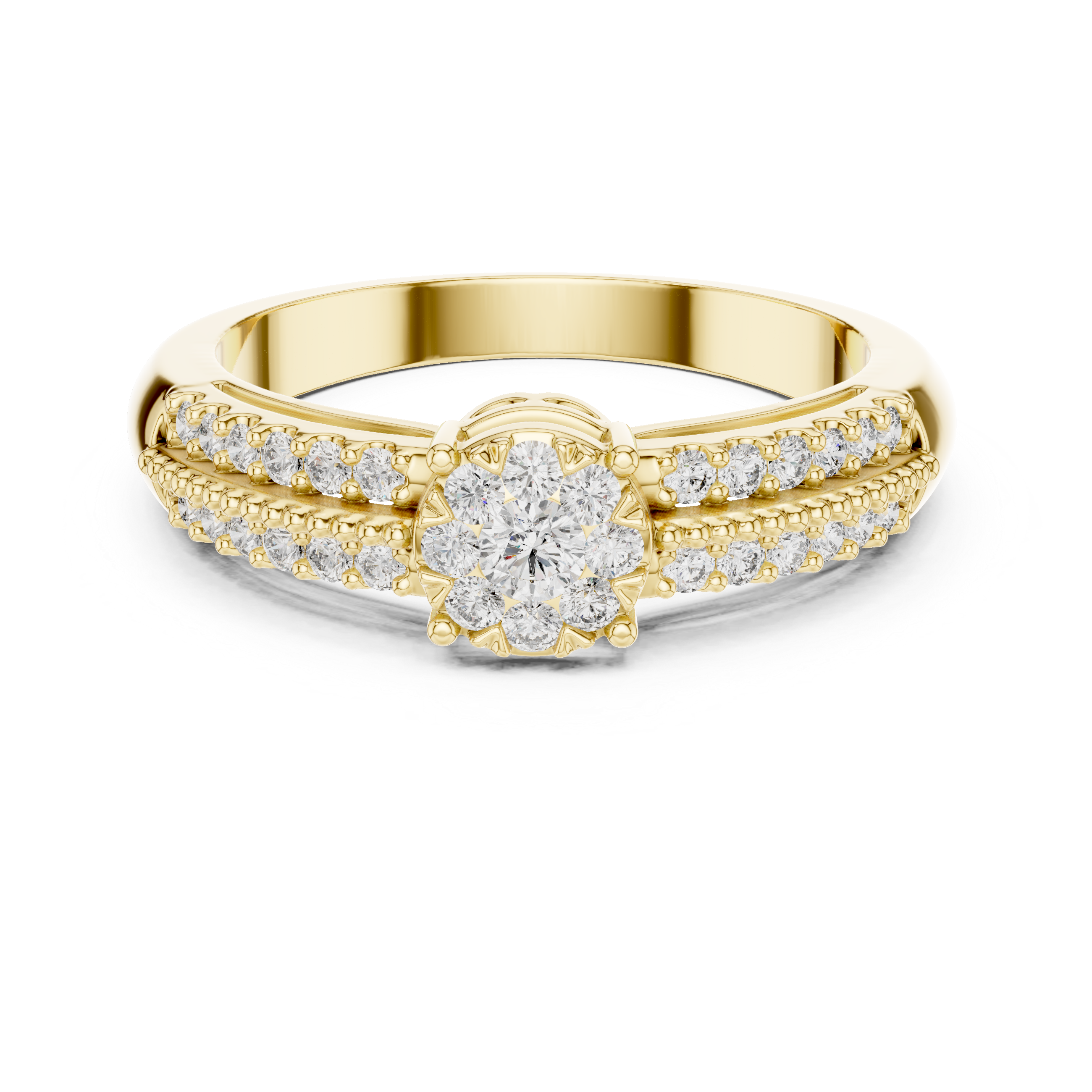 Bridal Set Round Diamond Wedding Ring