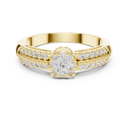 Bridal Set Round Diamond Wedding Ring