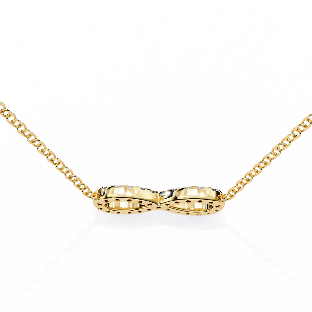Round Cut Lab Diamond Infinity Shape Pendant