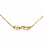 Round Cut Lab Diamond Infinity Shape Pendant