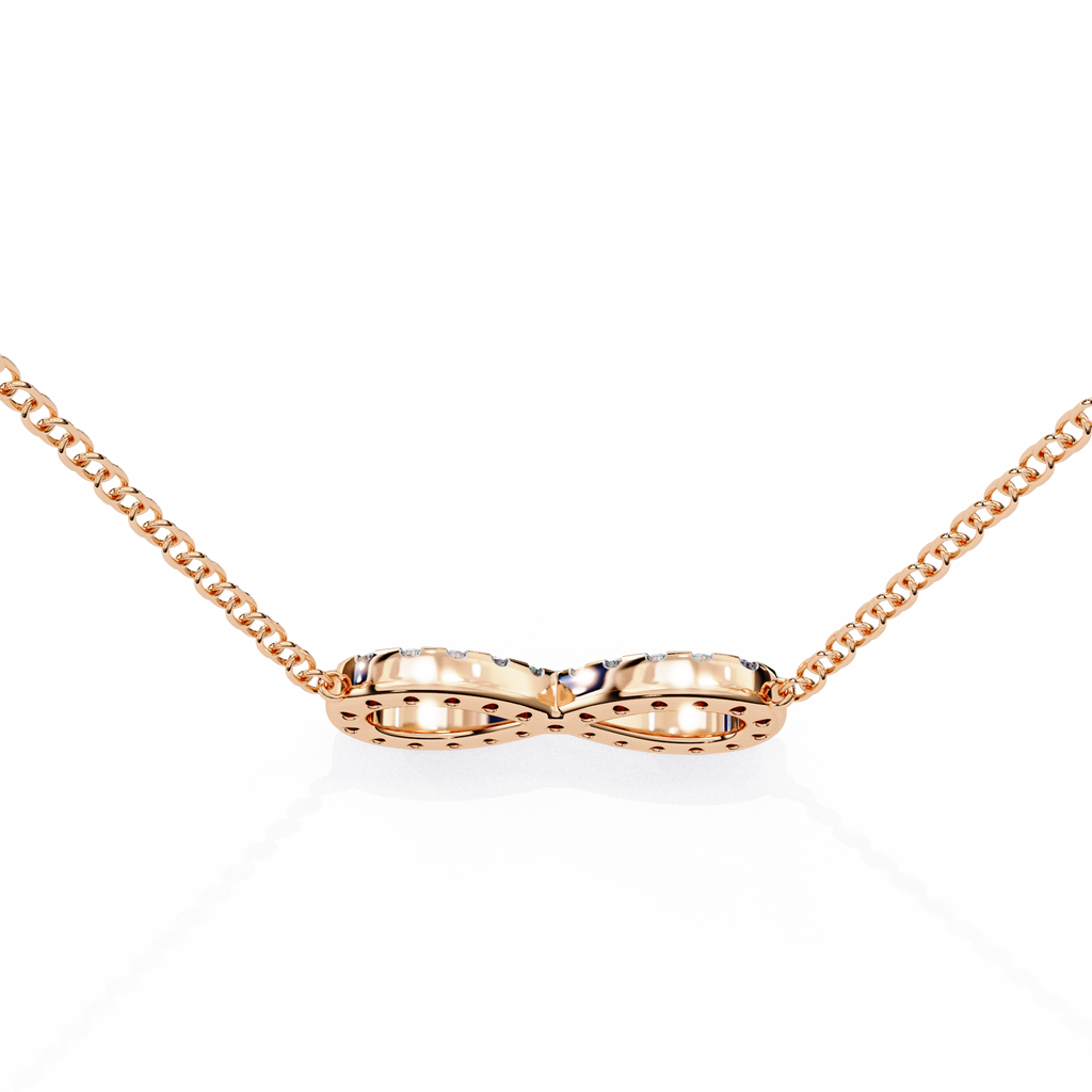 Round Cut Lab Diamond Infinity Shape Pendant