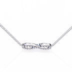 Round Cut Lab Diamond Infinity Shape Pendant