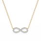 Round Cut Lab Diamond Infinity Shape Pendant