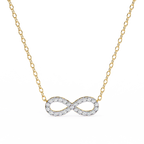 Round Cut Lab Diamond Infinity Shape Pendant