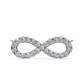 Round Cut Lab Diamond Infinity Shape Pendant