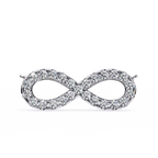 Round Cut Lab Diamond Infinity Shape Pendant