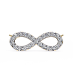 Round Cut Lab Diamond Infinity Shape Pendant