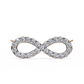 Round Cut Lab Diamond Infinity Shape Pendant