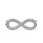 Round Cut Lab Diamond Infinity Shape Pendant