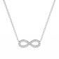 Round Cut Lab Diamond Infinity Shape Pendant