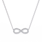Round Cut Lab Diamond Infinity Shape Pendant