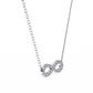 Round Cut Lab Diamond Infinity Shape Pendant
