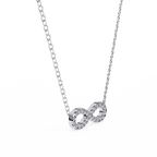 Round Cut Lab Diamond Infinity Shape Pendant