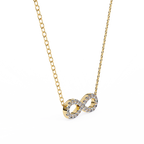 Round Cut Lab Diamond Infinity Shape Pendant