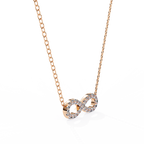 Round Cut Lab Diamond Infinity Shape Pendant